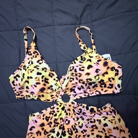 Bar III Summer Heat Animal-Print O-Ring Monokini Swimsuit - Size: Large - NWT - Picture 5 of 16